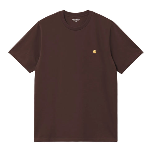 Carhartt WIP S/S Chase T-Shirt - Palisander / Gold - Streetart.fr