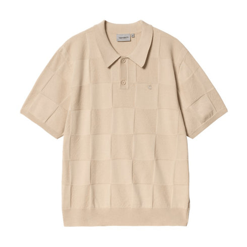 Carhartt Wip S/S Checker Polo - Fleur De Sel - Streetart.fr