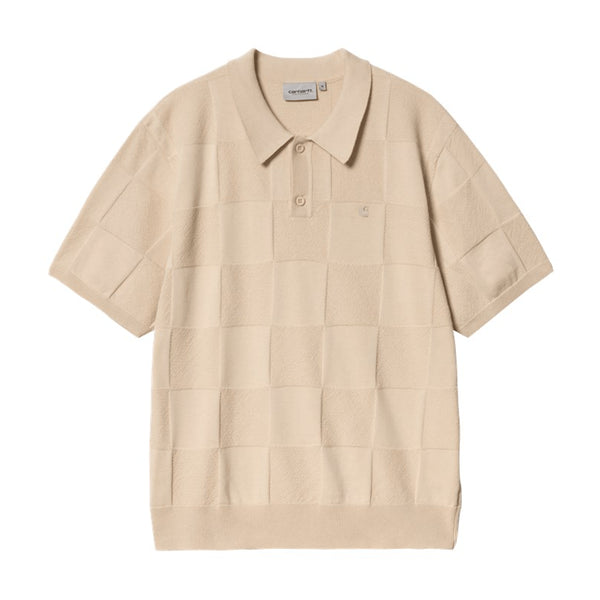 Carhartt Wip S/S Checker Polo - Fleur De Sel - Streetart.fr