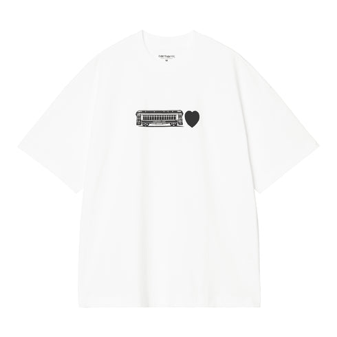 Carhartt WIP S/S Deconstructed Label - White - Streetart.fr