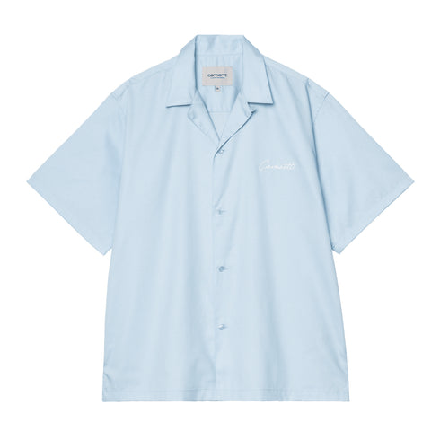 Carhartt WIP S/S Delray Shirt - Icaria / White - Streetart.fr
