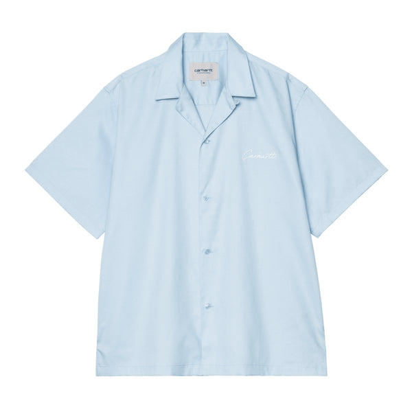 Carhartt WIP S/S Delray Shirt - Icaria / White - Streetart.fr