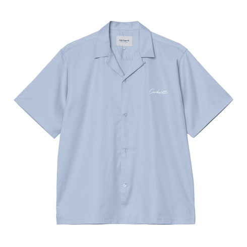 Carhartt WIP S/S Delray Shirt - Icaria / White - Streetart.fr