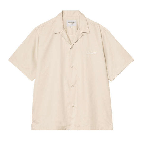 Carhartt WIP S/S Delray Shirt - Stone / White - Streetart.fr