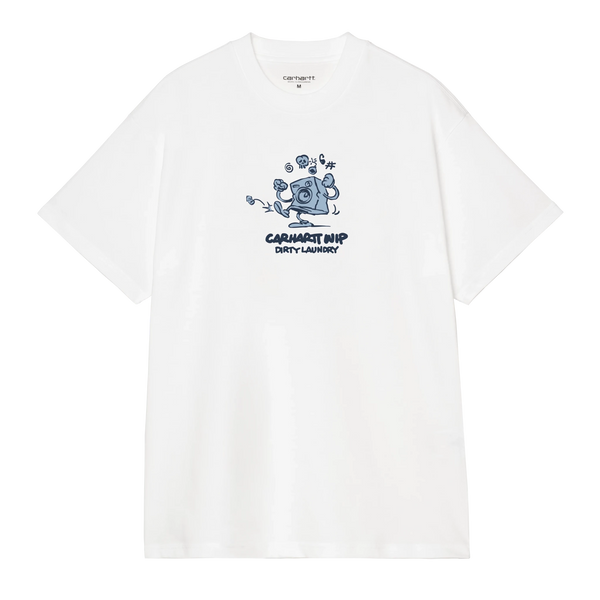 Carhartt WIP S/S Dirty Laundry T-Shirt - White - Streetart.fr