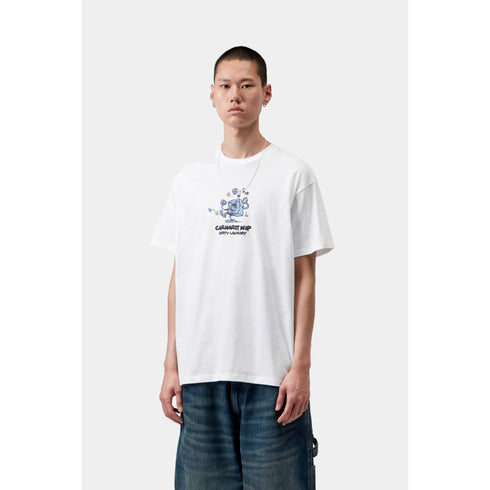 Carhartt WIP S/S Dirty Laundry T-Shirt - White - Streetart.fr