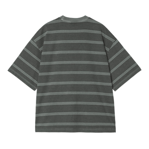 Carhartt WIP S/S Hanson - Hanson Stripe Kale Green Garment - Streetart.fr