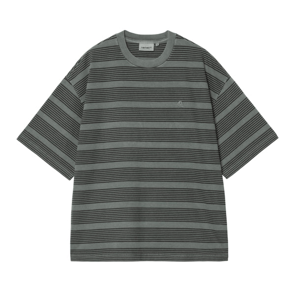 Carhartt WIP S/S Hanson - Hanson Stripe Kale Green Garment — t-shirt