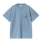Carhartt Wip S/S Ingo Pocket T-Shirt - Light Blue Garmend Dyed - Streetart.fr