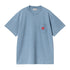 Carhartt Wip S/S Ingo Pocket T-Shirt - Light Blue Garmend Dyed - Streetart.fr