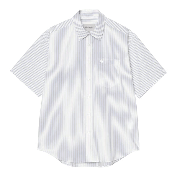 Carhartt WIP S/S Keene Shirt - Keen Stripe White - Streetart.fr