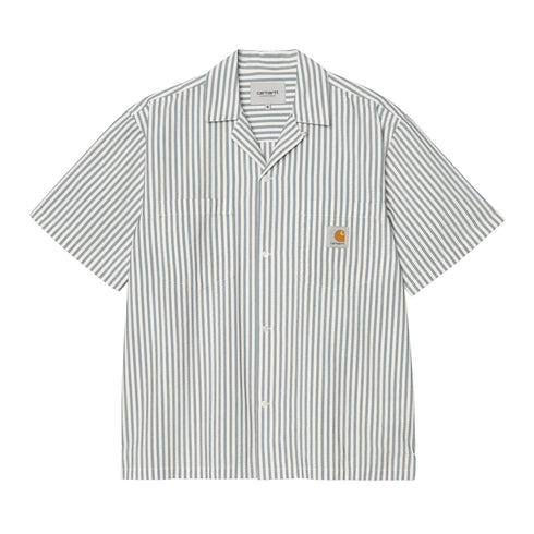 Carhartt WIP S/S Leavel Shirt Chemise - Leavel Stripe / Wax - Streetart.fr