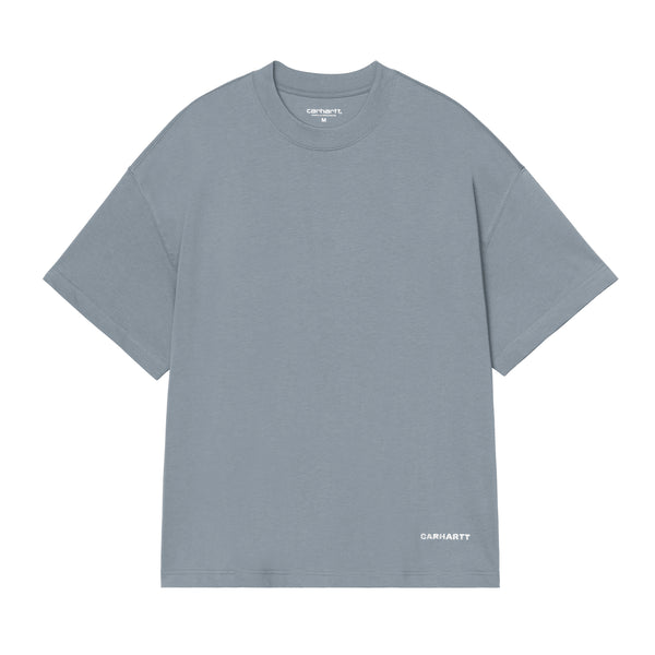 Carhartt WIP S/S Link Script - Velvet Blue / White — t-shirt