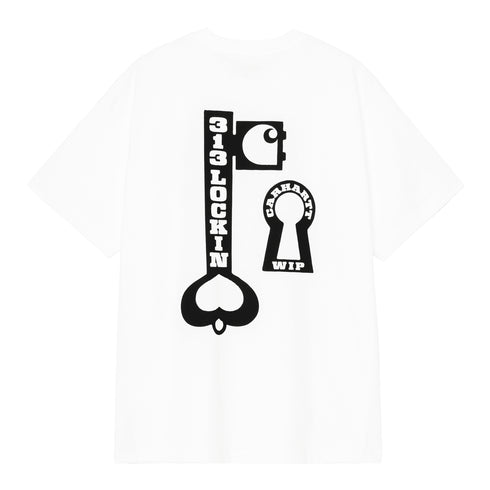 Carhartt WIP S/S Locked - White - Streetart.fr