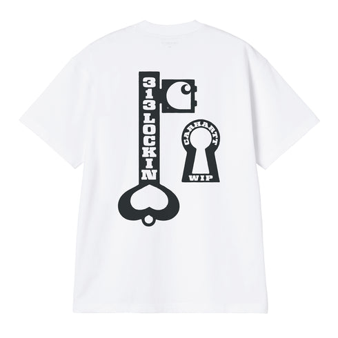 Carhartt WIP S/S Locked - White - Streetart.fr