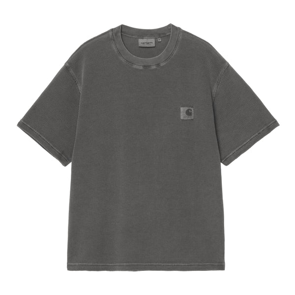 Carhartt WIP S/S Nelson Waffle - Black Garment Dyed — t-shirt