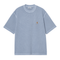 Carhartt WIP S/S Nelson Waffle - Gentle Blue Garment Dyed - Streetart.fr