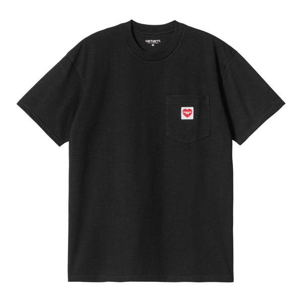 Carhartt WIP S/S Pocket Heart - Black / Red — t-shirt