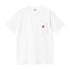 Carhartt Wip S/S Pocket Heart T-Shirt - White / Red - Streetart.fr