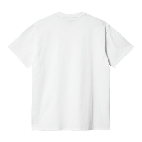 Carhartt WIP S/S Pocket Heart - White / Red - Streetart.fr