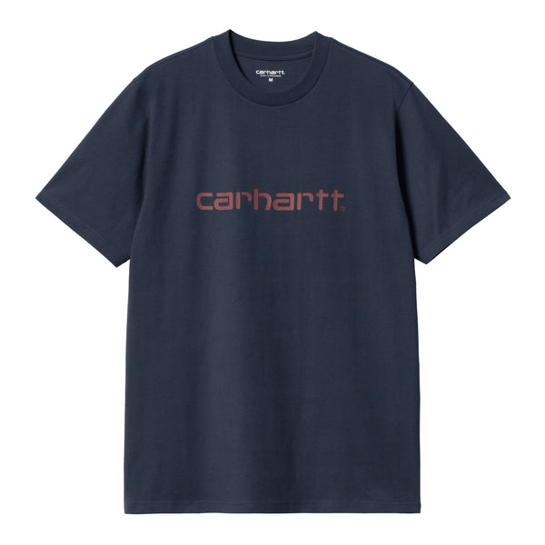 Carhartt WIP S/S Script Air - Force Blue / Malbec — t-shirt
