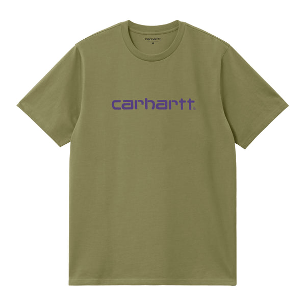 Carhartt WIP S/S - Script Capulet / Aura — t-shirt