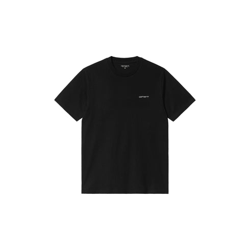 Carhartt WIP S/S Script Embroidery - Black / White - Streetart.fr