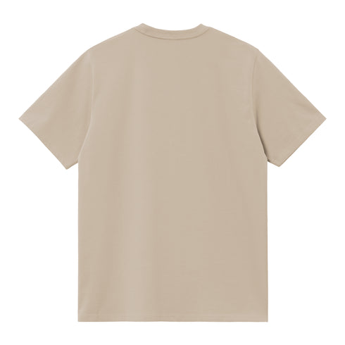 Carhartt WIP S/S Script Embroidery - Fleur De Sel / White - Streetart.fr