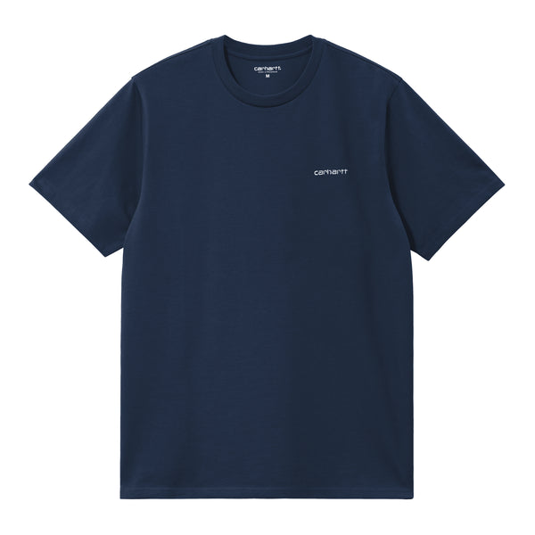 Carhartt WIP S/S Script Embroidery - Jupiter / White — t-shirt
