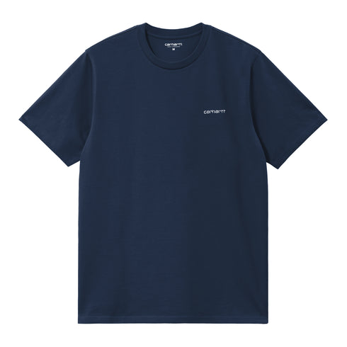 Carhartt WIP S/S Script Embroidery - Jupiter / White - Streetart.fr