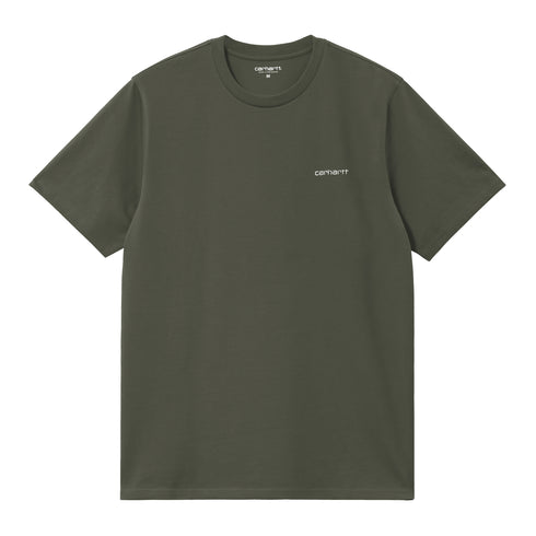 Carhartt WIP S/S Script Embroidery - Opuntia / White - Streetart.fr