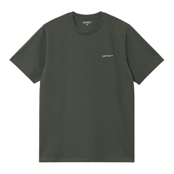 Carhartt WIP S/S Script Embroidery - Opuntia / White — t-shirt