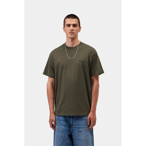 Carhartt WIP S/S Script Embroidery T-Shirt - Cypress / Black - Streetart.fr