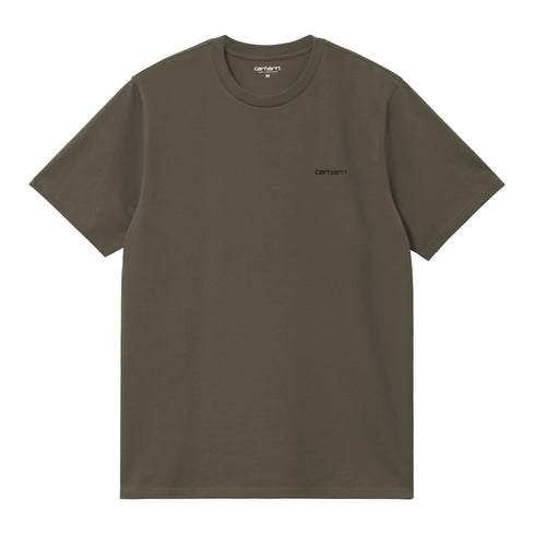 Carhartt WIP S/S Script Embroidery T-Shirt - Cypress / Black - Streetart.fr