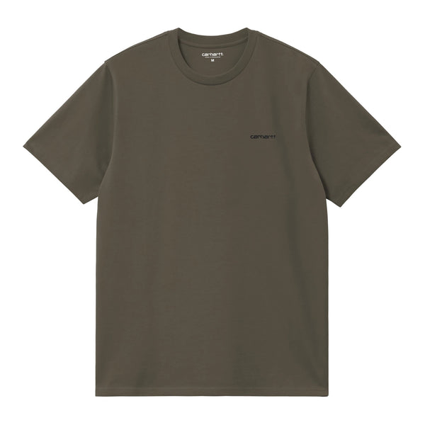 Carhartt WIP S/S Script Embroidery T-Shirt - Cypress / Black - Streetart.fr