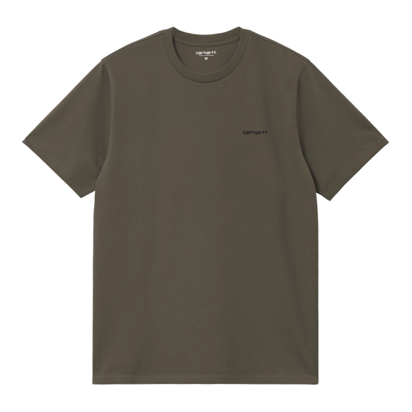 Carhartt WIP S/S Script Embroidery T-Shirt - Cypress / Black - Streetart.fr