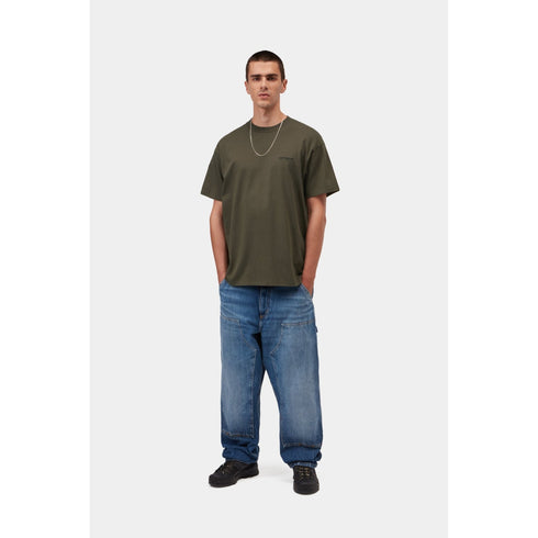 Carhartt WIP S/S Script Embroidery T-Shirt - Cypress / Black - Streetart.fr
