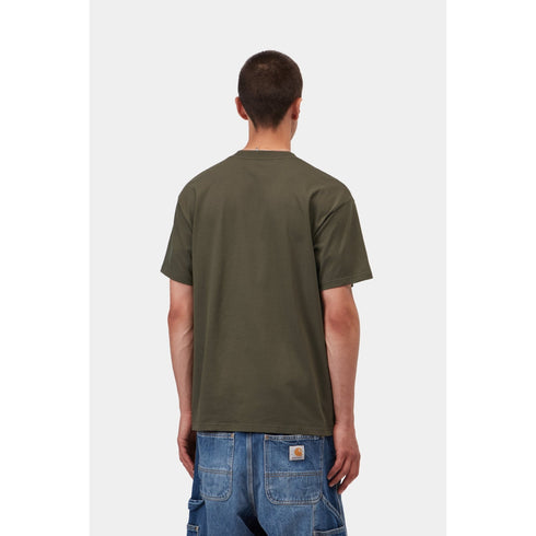 Carhartt WIP S/S Script Embroidery T-Shirt - Cypress / Black - Streetart.fr