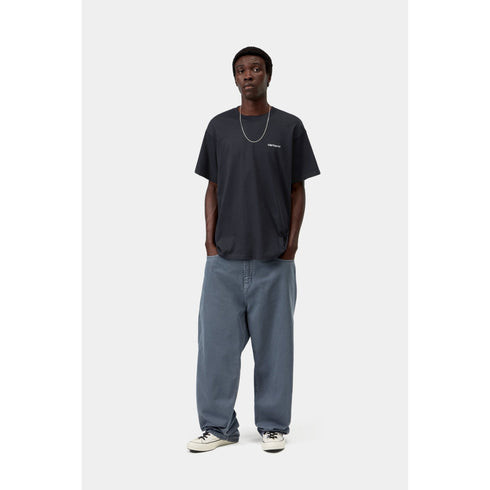 Carhartt WIP S/S Script Embroidery T-Shirt - Dark Navy / White - Streetart.fr