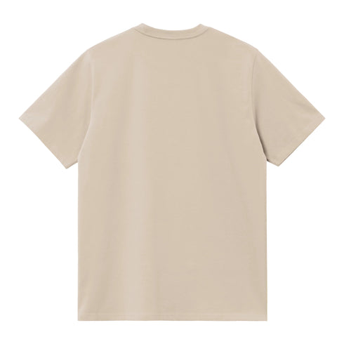 Carhartt WIP S/S Script Embroidery T-Shirt - Fleur De Sel / Black - Streetart.fr