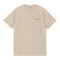 Carhartt WIP S/S Script Embroidery T-Shirt - Fleur De Sel / Black - Streetart.fr