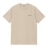 Carhartt WIP S/S Script Embroidery T-Shirt - Fleur De Sel / Black - Streetart.fr