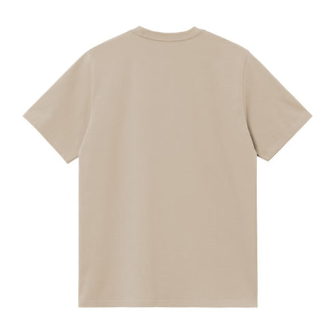 Carhartt Wip S/S Script Embroidery T-Shirt - Fleur De Sel / White - Streetart.fr