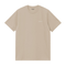 Carhartt Wip S/S Script Embroidery T-Shirt - Fleur De Sel / White - Streetart.fr