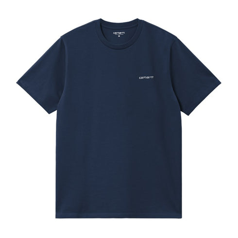 Carhartt Wip S/S Script Embroidery T-Shirt - Jupiter / White - Streetart.fr