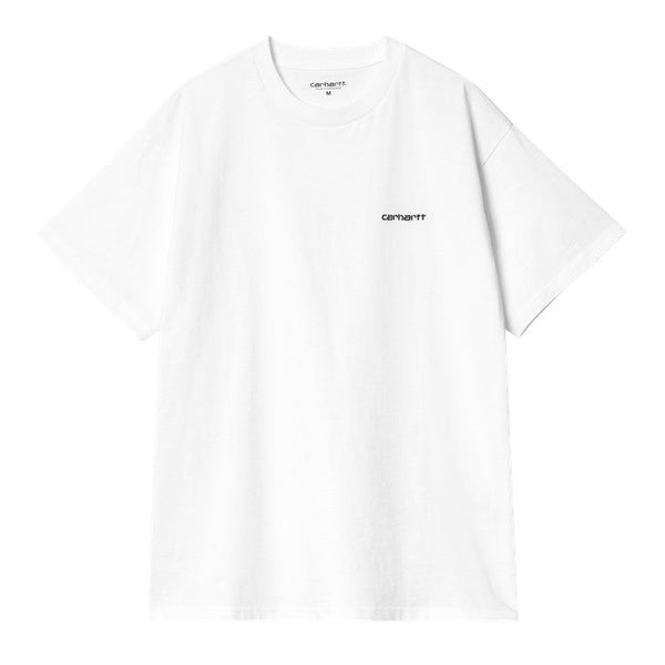 Carhartt Wip S/S Script Embroidery T-Shirt - White / Black - Streetart.fr