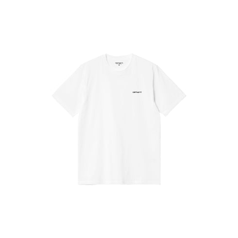 Carhartt WIP S/S Script Embroidery - White / Black - Streetart.fr