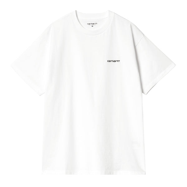 Carhartt WIP S/S Script Embroidery - White / Black — t-shirt