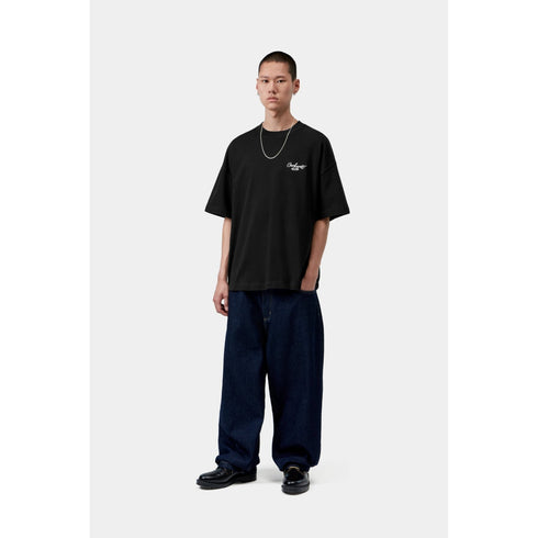 Carhartt WIP S/S Signature Script T-Shirt - Black / White - Streetart.fr