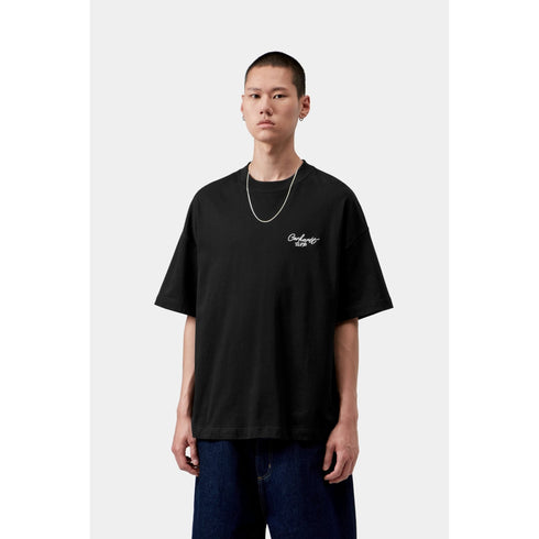 Carhartt WIP S/S Signature Script T-Shirt - Black / White - Streetart.fr